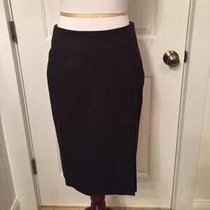 ETCETERA SKIRT PENCIL STRAIGHT BLACK KNEE LENGTH COTTON Size 0
